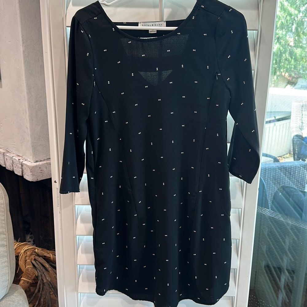 loyal hana nursing maternity black dress